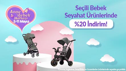 Seçili Bebek Seyahat Ürünlerinde Sepette %20 İndirim!