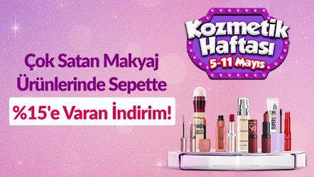 Çok Satan Makyaj Ürünlerinde Sepette %15'e Varan İndirim!