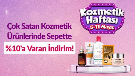 Çok Satan Kozmetik Ürünlerinde Sepette %10'a Varan İndirim!