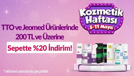 TTO ve Jeomed Ürünlerinde 200 TL ve Üzerine Sepette %20 İndirim!