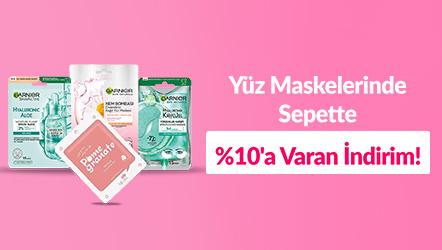 Yüz Maskelerinde Sepette %10'a Varan İndirim!