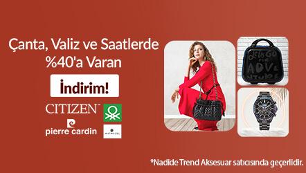 Çanta, Valiz ve Saatlerde %40'a Varan İndirim