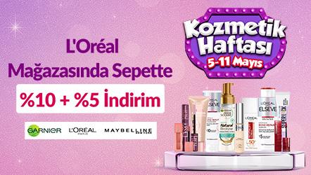 L'Oréal Mağazasında Sepette %10 + %5 İndirim!