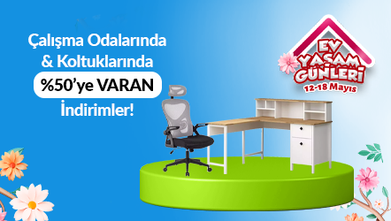 Çalışma Odalarında & Koltuklarında %50'ye Varan İndirim!
