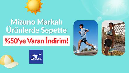 Mizuno Markalı Ürünlerde Sepette %50'ye Varan İndirim!