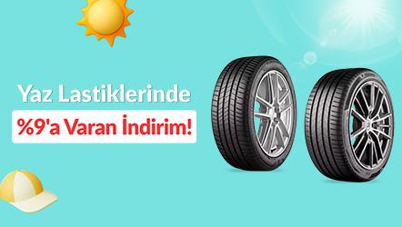 Yaz Lastiklerinde %9'a Varan İndirim!