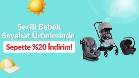 Seçili Bebek Seyahat Ürünlerinde Sepette %20 İndirim!