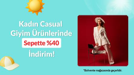 Kadın Casual Giyim Ürünlerinde Sepette %40 İndirim!