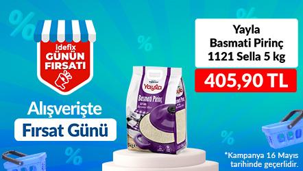 Yayla Basmati Pirinç 1121 Sella 5 kg 405,9 TL!
