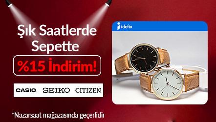 Şık Saatlerde  Sepette %15 İndirim!