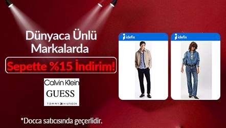 Dünyaca Ünlü Markalarda Sepette %15 İndirim!