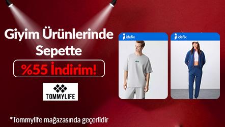Giyim Ürünlerinde Sepette %55 İndirim!