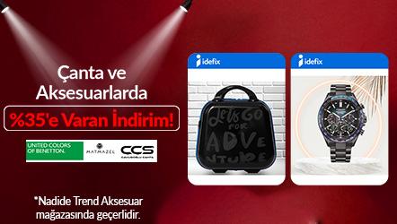 Çanta ve Aksesuarlarda %35'e Varan İndirim!