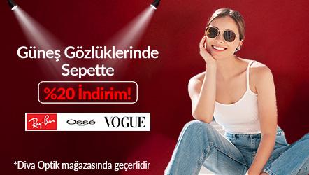 Güneş Gözlüklerinde Sepette %20 İndirim!