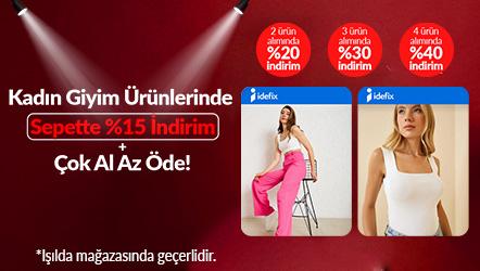 Kadın Giyim Ürünlerinde Sepette %15 İndirim + Çok Al Az Öde!