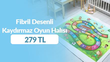 Fibril Desenli Kaydırmaz Oyun Halısı 279 TL