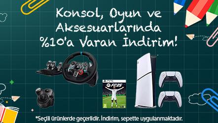 Konsol, Oyun ve Aksesuarlarında %10'a Varan İndirim!