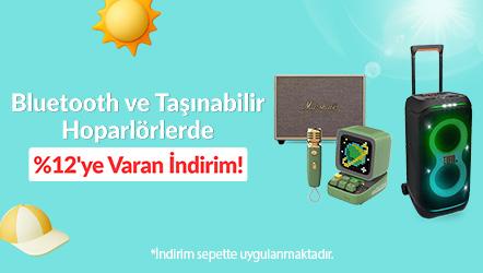 Bluetooth ve Taşınabilir Hoparlörlerde %12'ye Varan İndirim!