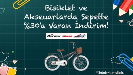 Bisiklet ve Aksesuarlarda Sepette %30'a Varan İndirim!