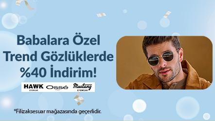 Babalara Özel Trend Gözlüklerde %40 İndirim!