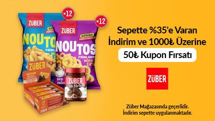 Züber Mağazasında Sepette %35'e Varan İndirim ve 1000₺ Üzerine 50₺ Kupon Fırsatı