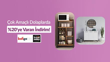 Çok Amaçlı Dolaplarda Sepette %20'ye Varan İndirim!
