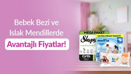 Bebek Bezi ve Islak Mendillerde Avantajlı Fiyatlar!