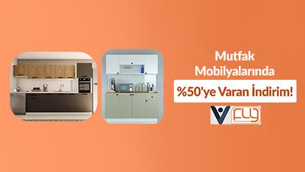 Mutfak Mobilyalarında %50'ye Varan İndirim!