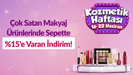 Çok Satan Makyaj Ürünlerinde Sepette %15'e Varan İndirim