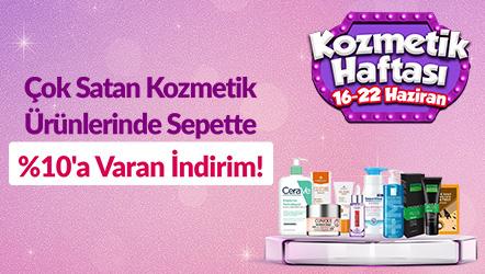 Çok Satan Kozmetik Ürünlerinde Sepette %10'a Varan İndirim