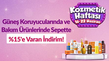 Güneş Ürünlerinde Sepette %15'e Varan İndirim