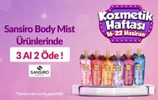 Sansiro Body Mist Ürünlerinde 3 Al 2 Öde !