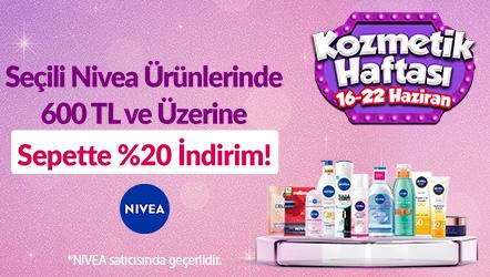 Seçili Nivea Ürünlerinde 600 TL ve Üzerine Sepette %20 İndirim