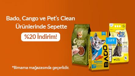 Bado, Cango ve Pet’s Clean Markalı Ürünlerde Sepette %20 İndirim