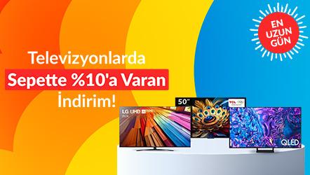 Televizyonlarda Sepette %10'a Varan İndirim!