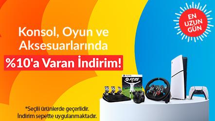 Konsol, Oyun ve Aksesuarlarında %10'a Varan İndirim!