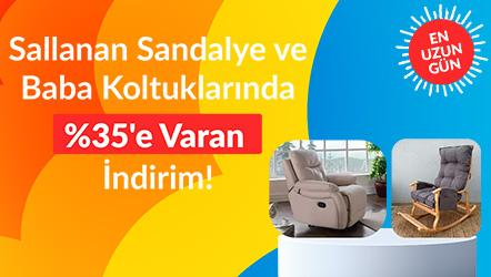 Sallanan Sandalye ve Baba Koltuklarında %35'e Varan İndirim!