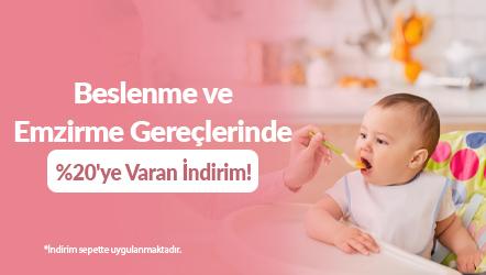 Beslenme ve Emzirme Gereçlerinde Sepette %20'ye Varan İndirim