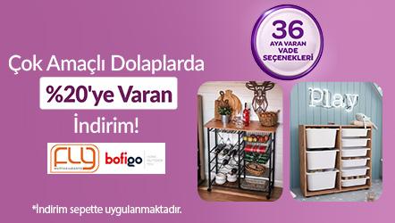 Çok Amaçlı Dolaplarda Sepette %20 e varan İndirim