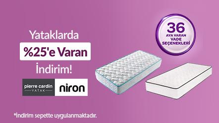 Yataklarda sepette %25'e varan indirim