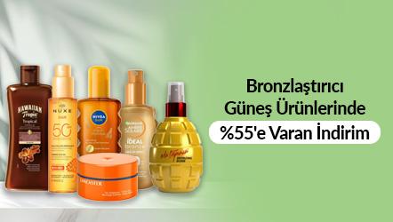 Bronzlaştırıcı Güneş Ürünlerinde %55'e Varan İndirim