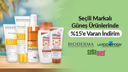 Bioderme, La Roche Posay,Sebamed Güneş Ürünlerinde %15'e Varan İndirim
