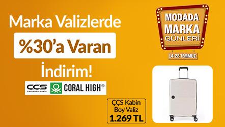 Marka Valizlerde %30'a Varan İndirim