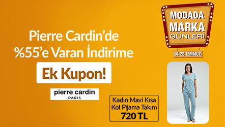 Pierre Cardin Ürünlerinde %55'e Varan İndirime Ek Kupon Fırsatı Pierre Cardin Kadın Mavi Kısa Kol Pijama Takım 720 TL