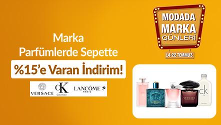 Versace, Calvin Klein, Lancome Parfümlerde Sepette %15'e Varan İndirim