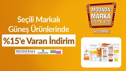 Bioderma, La Roche Posay,Avene Güneş Ürünlerinde %15'e Varan İndirim