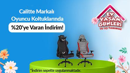 Calitte Markalı Oyuncu koltuklarında %20'ye Varan İndirim!