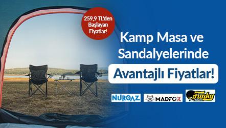 Kamp Masa ve Sandalyelerinde Avantajlı Fiyatlar!