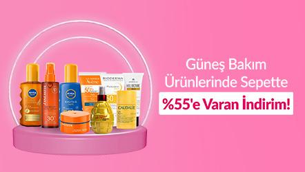 Güneş Bakım Ürünlerinde Sepette %55'e Varan İndirim