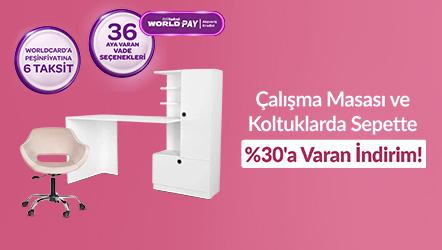 Çalışma Masası ve Koltuklarda Sepette %30'a Varan İndirim!